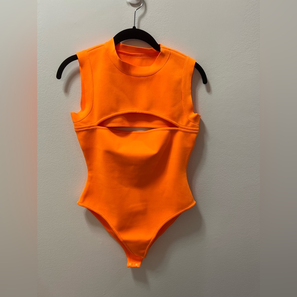NWOT Orange Bodysuit size L